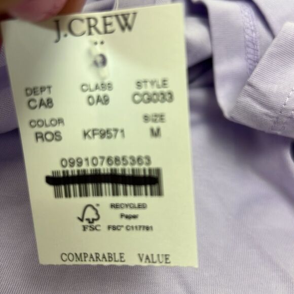 J. Crew Factory Cg033 Purple Embroidered flower graphic tee size M. NWT - Picture 10 of 12